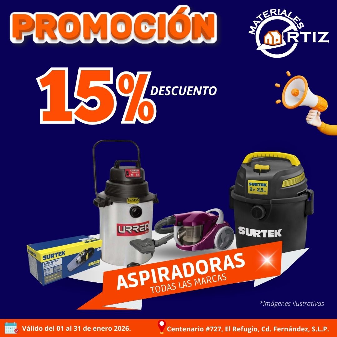15% DE DESCUENTO EN ASPIRADORAS